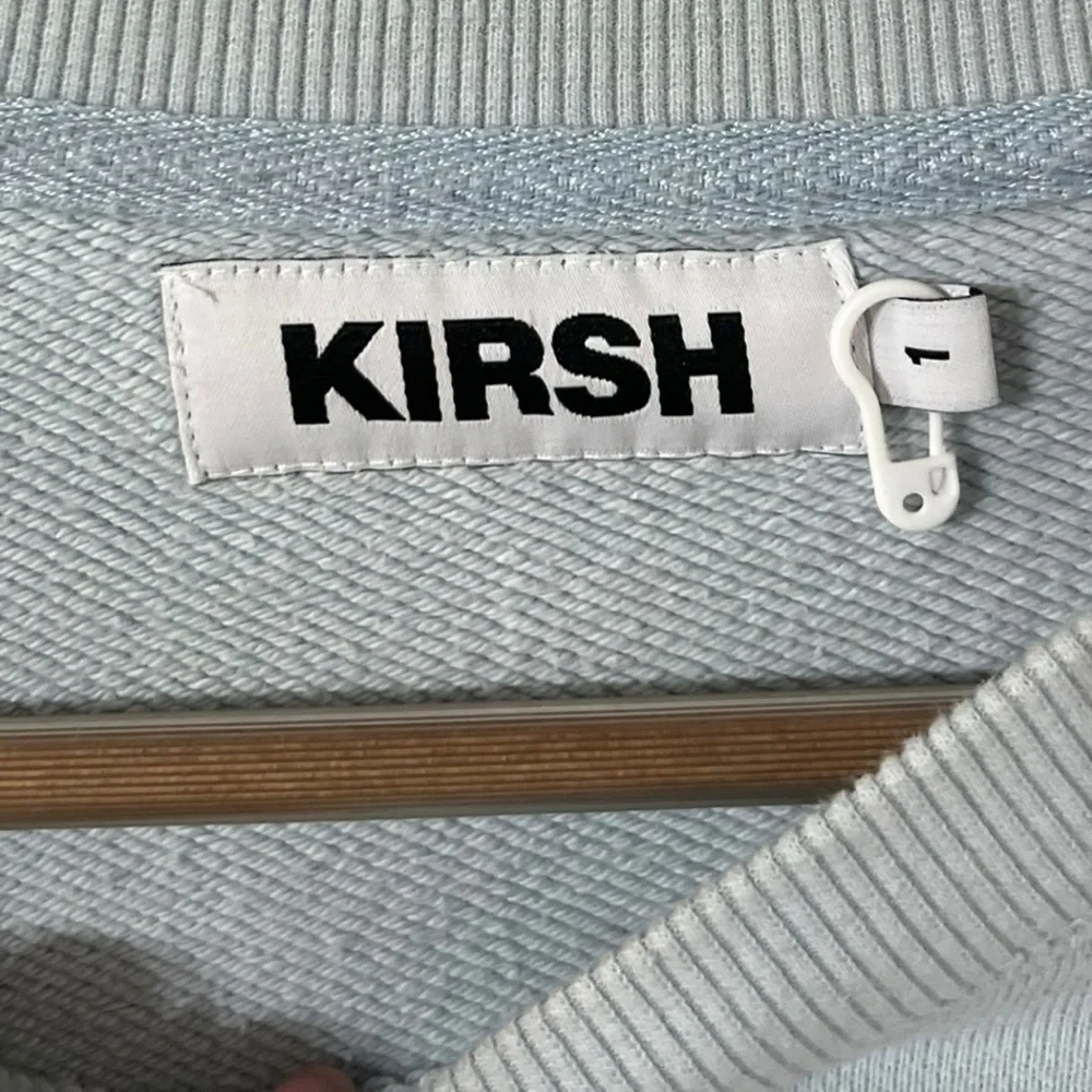KIRSH Teddy Care Bear Blue Sweatshirt Crew Pullover Top